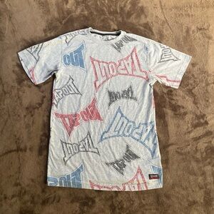 Tapout Gray Tee with Red & Blue Logo Patch